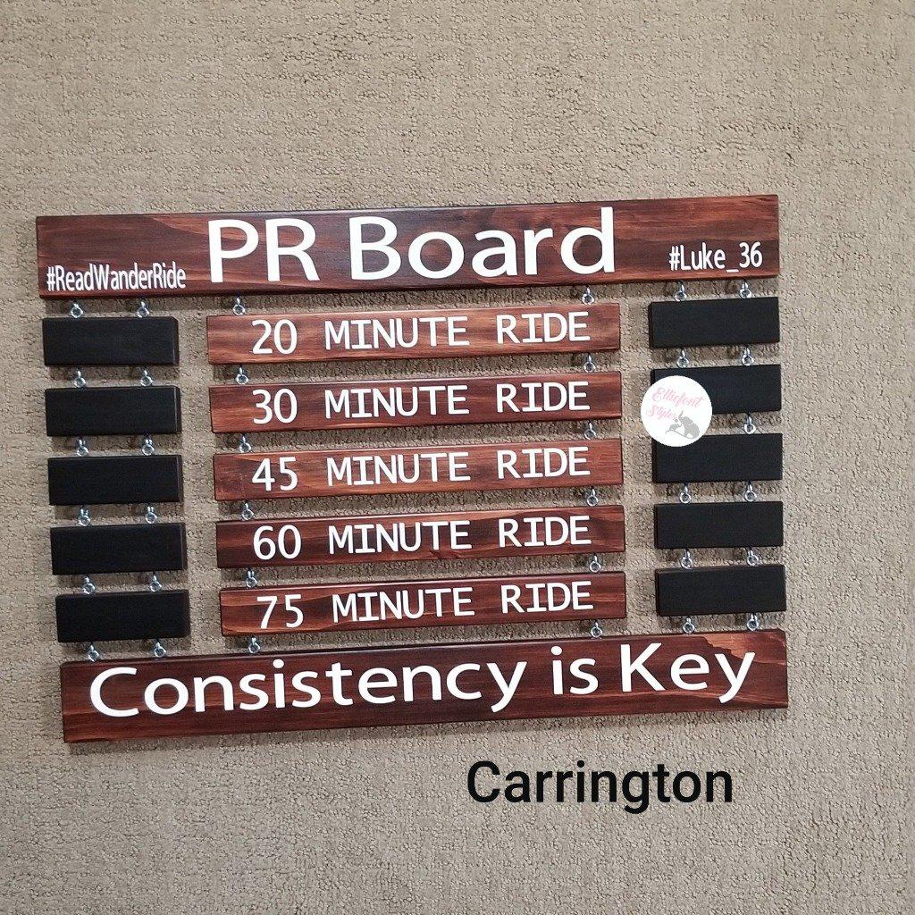 Spin bike PR board to showcase indoor cycling achievements