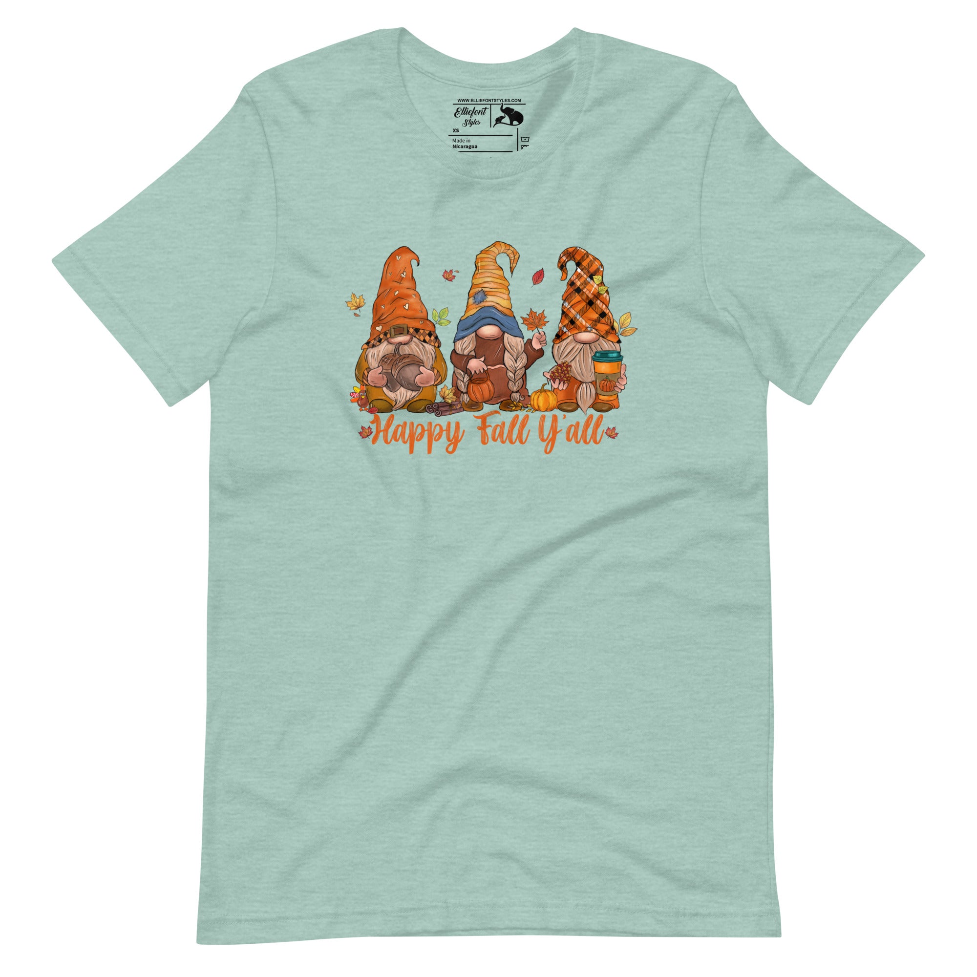 Teacher Thanksgiving shirt with gnome design and fall lettering