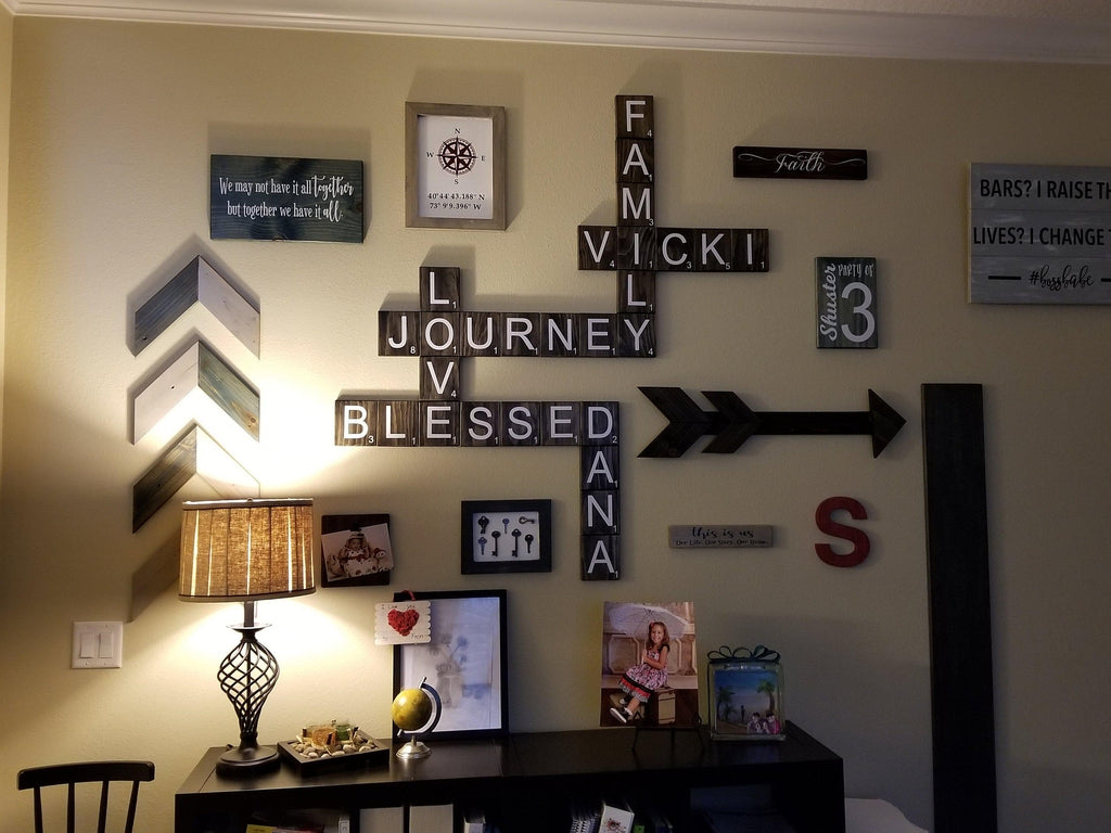 This is us Our Life Our Story Our Home | Wooden Shelf Sign | Unique Gift Ideas | Wood Block Sign - Elliefont Styles